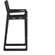 Enver 44.75 inch Carraway Black Leather Barstool